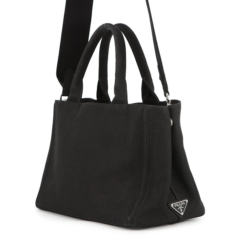 PRADA Canapa 2way Bag Black1BG439 Canvas