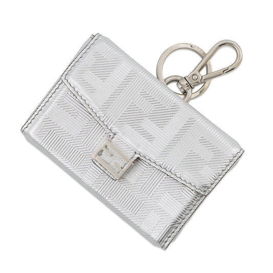 FENDI Nano Bucket Bag Charm Silver/Black7AS206 Leather