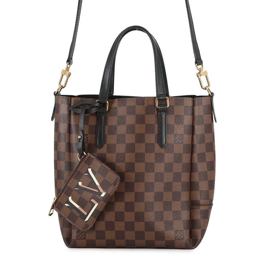 LOUIS VUITTON Belmont NV NoirN60348 Damier Ebene Canvas Size BB