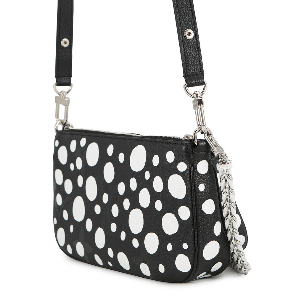 LOUIS VUITTON LV x YK Multi?Pochette Accessoires NoirM46410 Monogram Empreinte Leather Infinity Dot