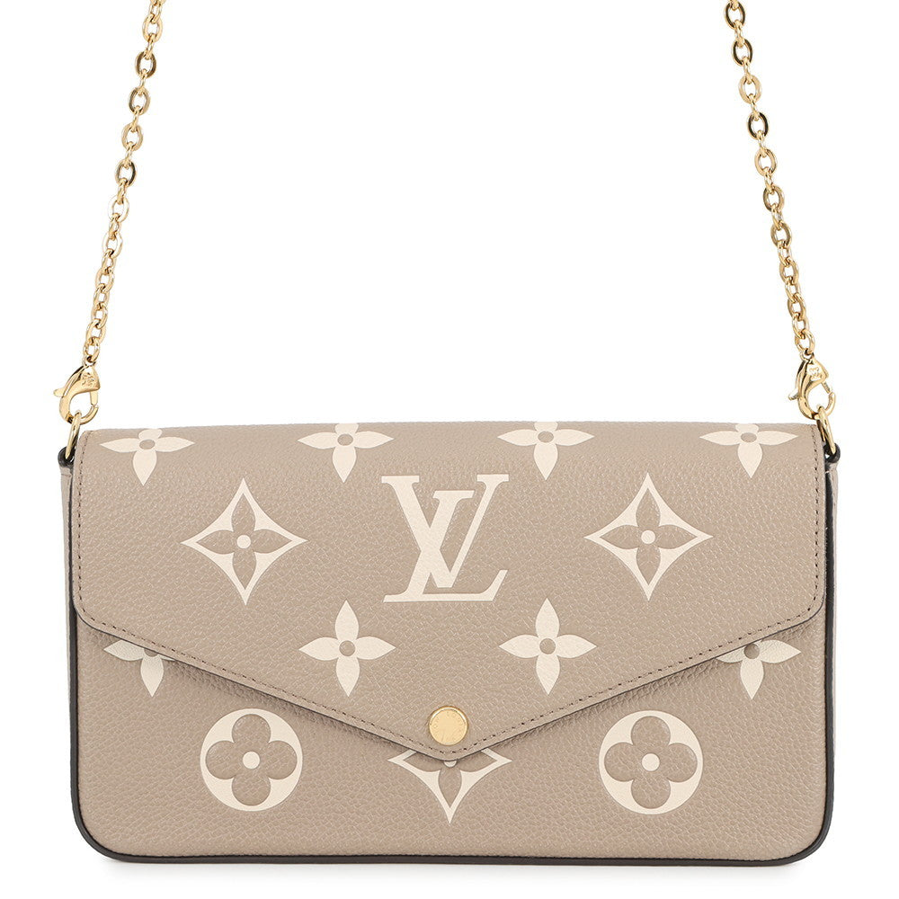 LOUIS VUITTON Felicie Pochette Tourterelle/ClaimM69977 Monogram Empreinte Leather