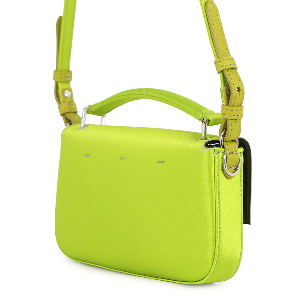 FENDI Baguette Phone Pouch Light Green/Brown7AS142 Satin