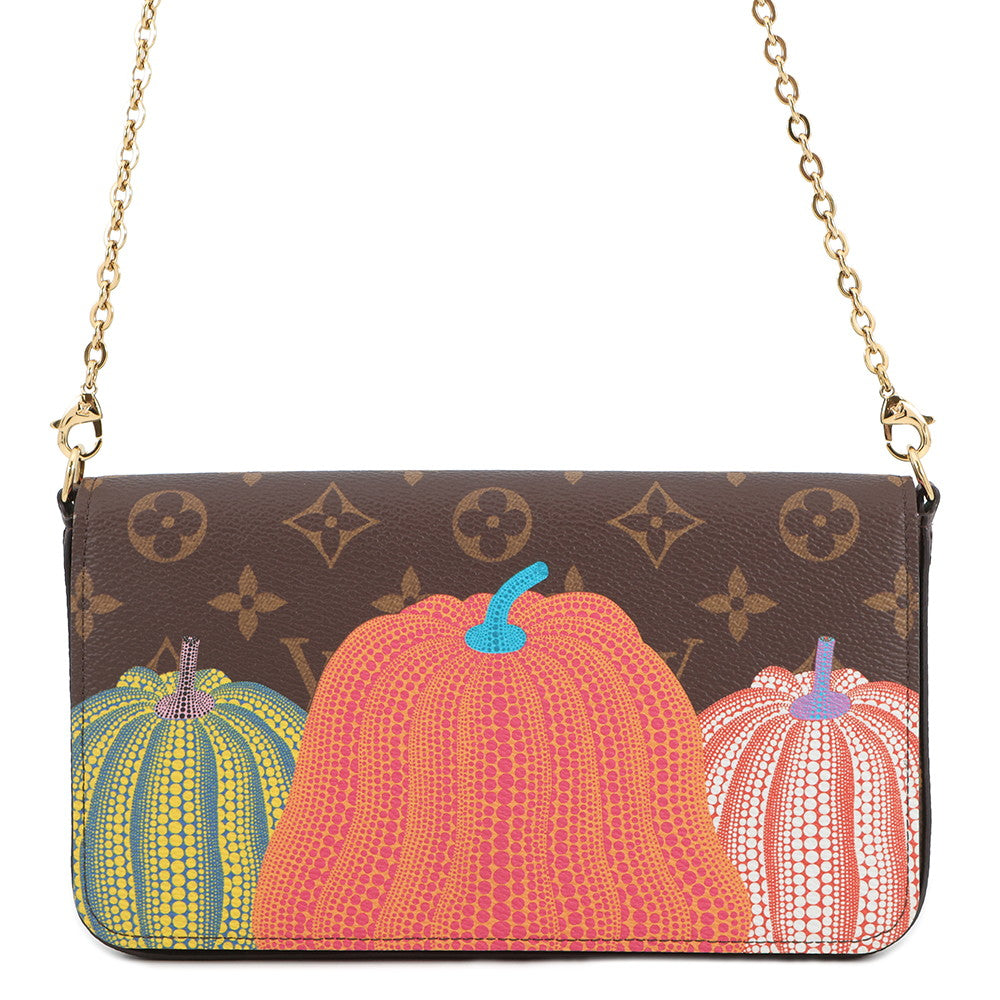 LOUIS VUITTON LV × YK Felicie Pochette Brown/MulticolorM82108 Monogram?Pumpkin