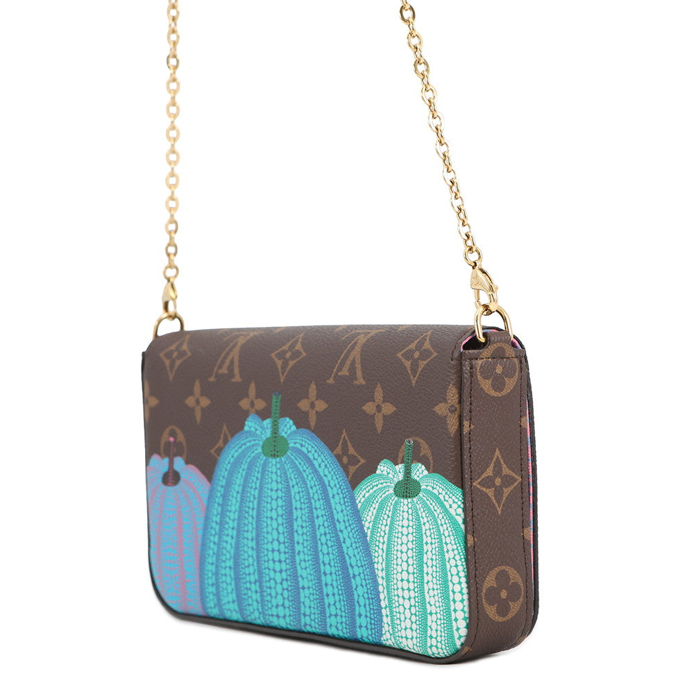 LOUIS VUITTON LV × YK Felicie Pochette Brown/MulticolorM82108 Monogram?Pumpkin