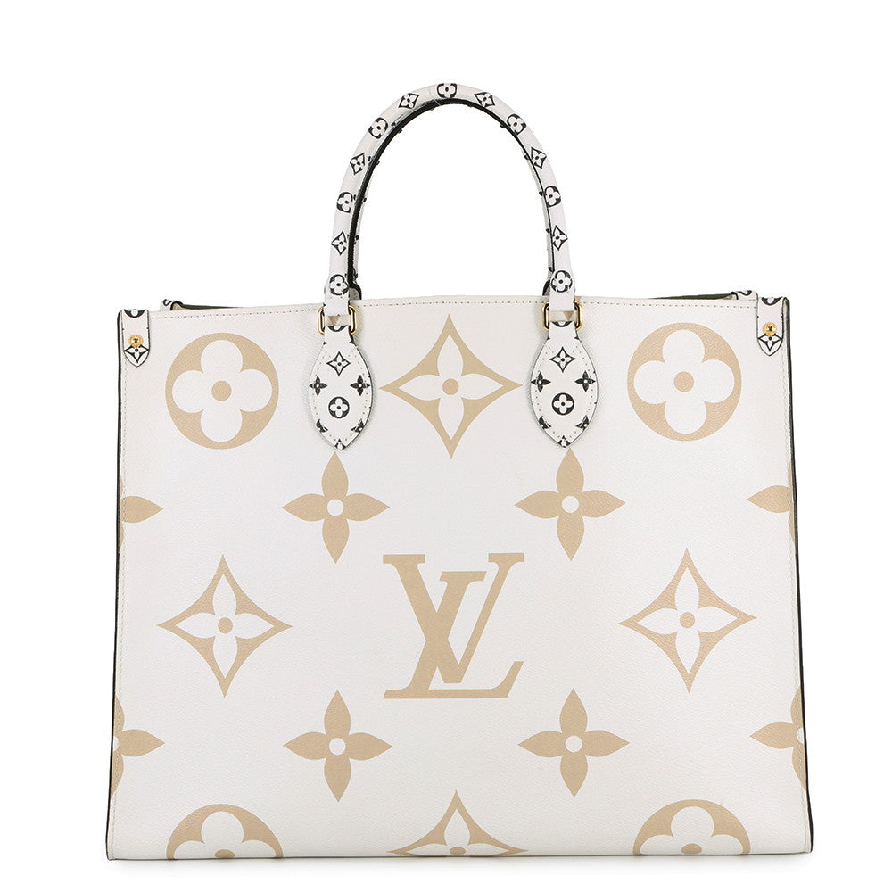 LOUIS VUITTON Onthego Creme/Khaki/BeigeM44571 Monogram / Giant Size GM