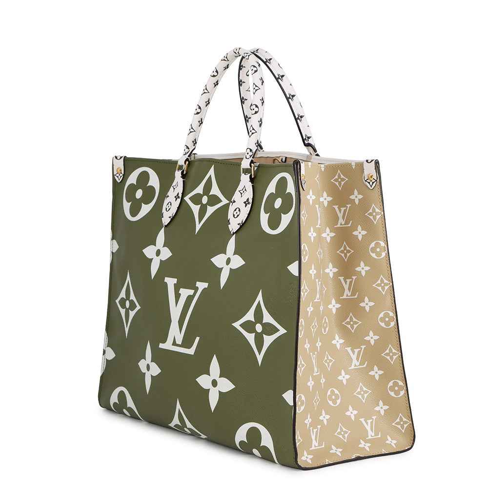 LOUIS VUITTON Onthego Creme/Khaki/BeigeM44571 Monogram / Giant Size GM