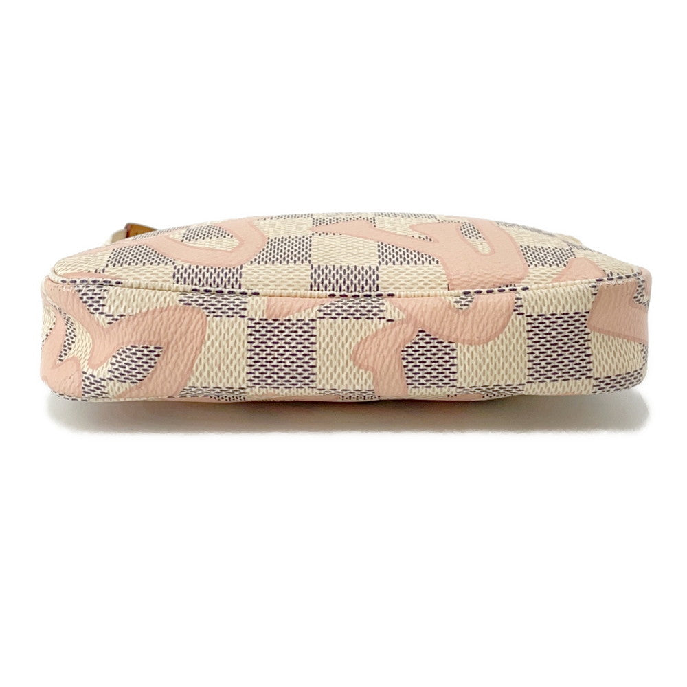LOUIS VUITTON Mini Pochette Accessoires PinkN60051 Damier Azur Tahiti