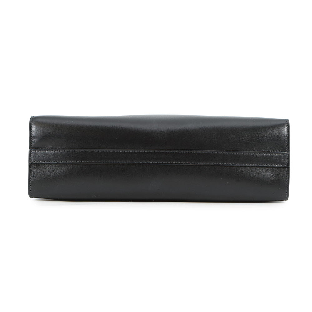 PRADA Triangle Logo Tote Bag Black1BA332 Leather