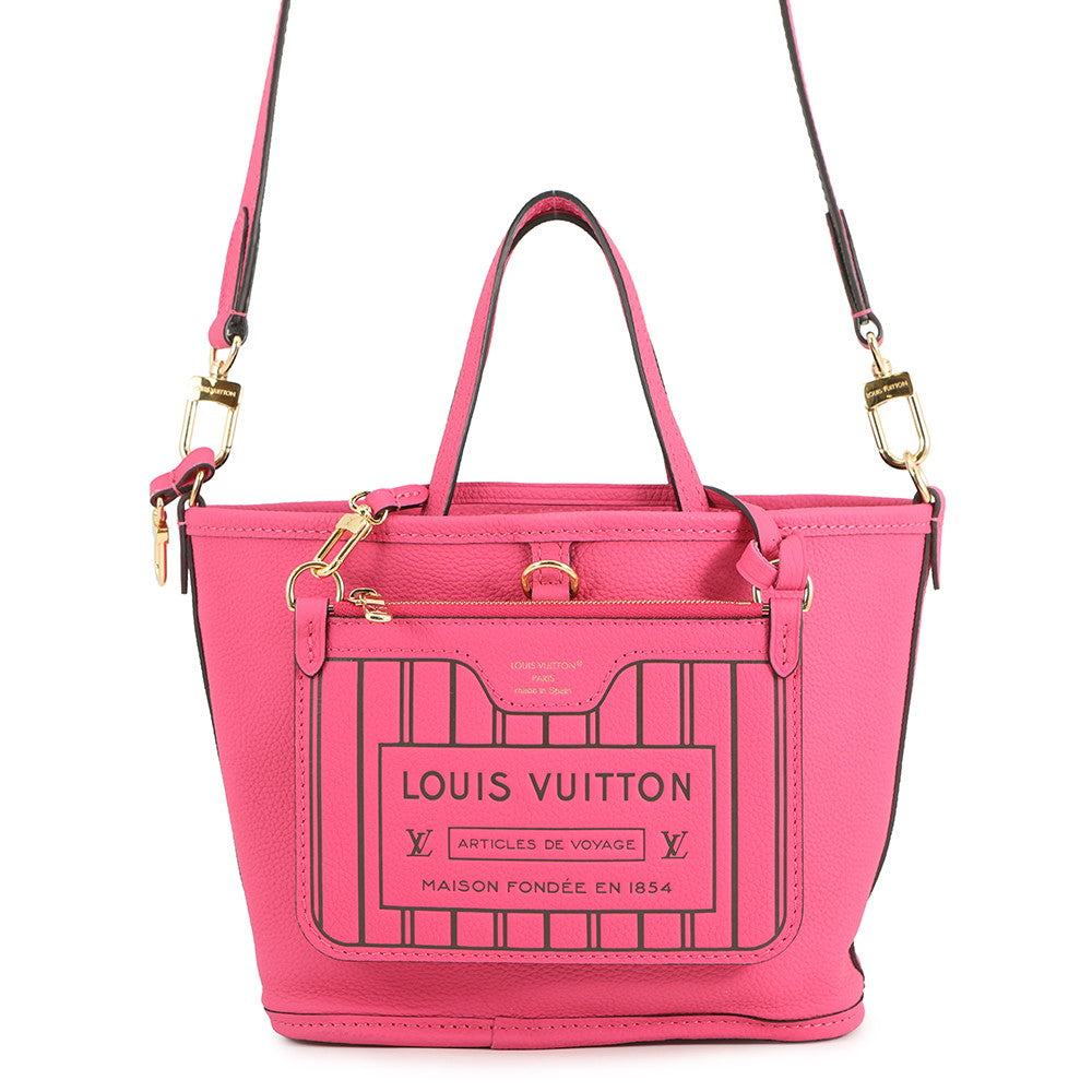 LOUIS VUITTON Neverfull?Inside Out Rose Buffalo Pondichery LeatherM12106 Monogram Grain Leather Size BB