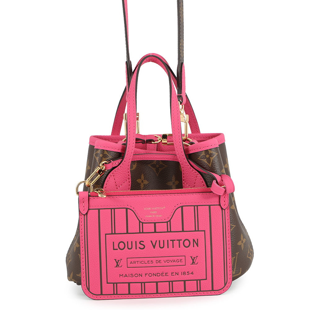 LOUIS VUITTON Neverfull?Inside Out Rose Buffalo Pondichery LeatherM12106 Monogram Grain Leather Size BB