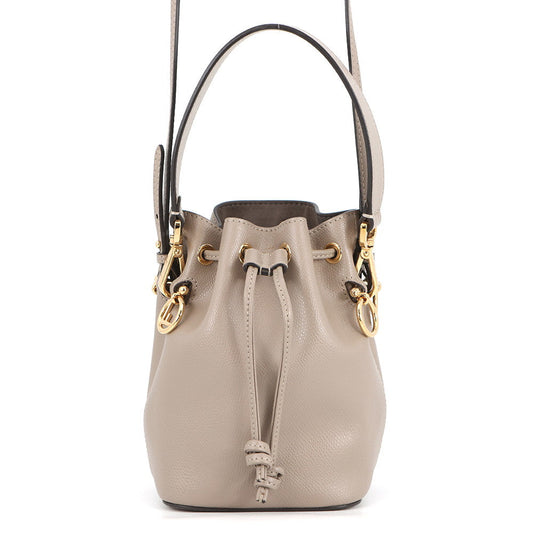 FENDI Montresor 2WAY Bag Beige8BS010 Leather Size Mini