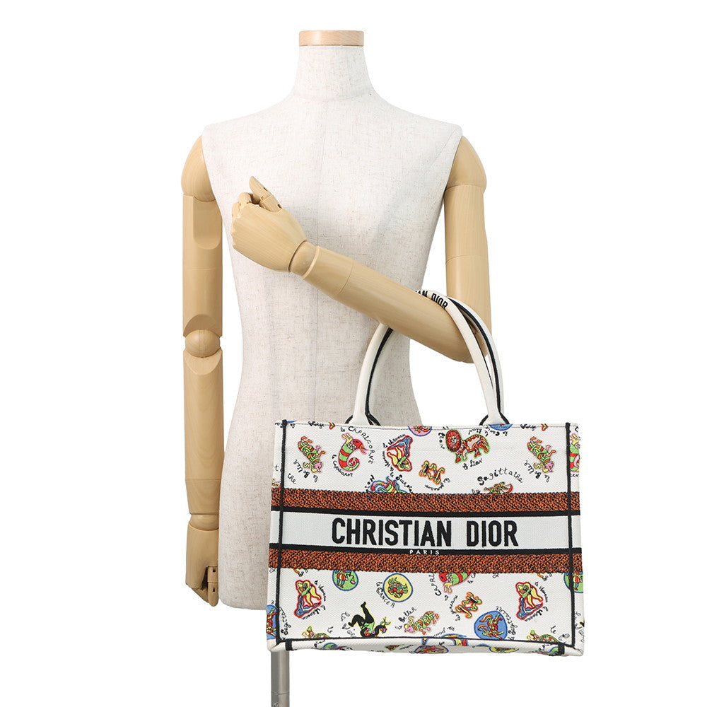 Dior Niki de Saint Phalle Book Tote White/Multicolor Canvas Size Medium