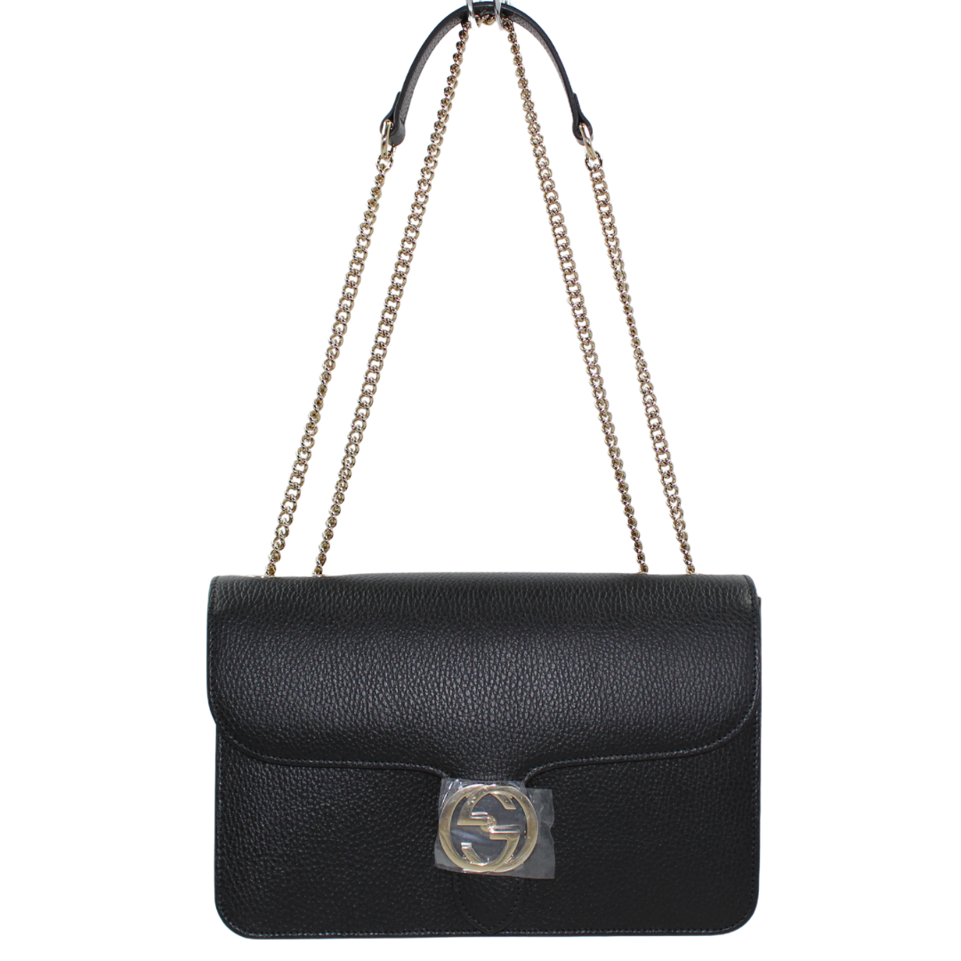 Gucci Interlocking G Leather Shoulder Bag Style 1