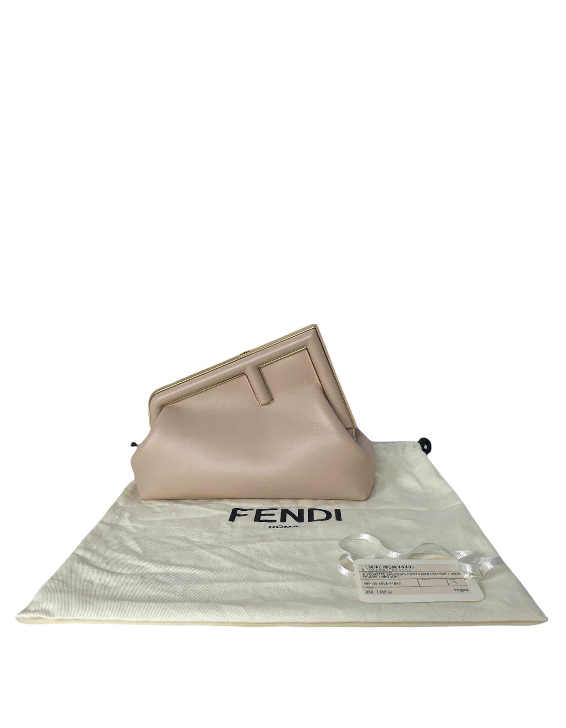 Fendi Poudre Lambskin Leather Small First Crossbody/Clutch Bag