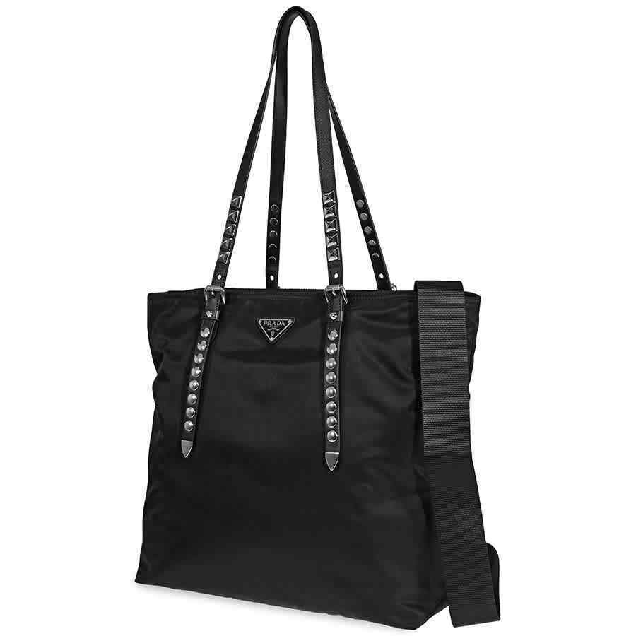 Prada Nylon Tote- Black/Silver OBO 2BYB E