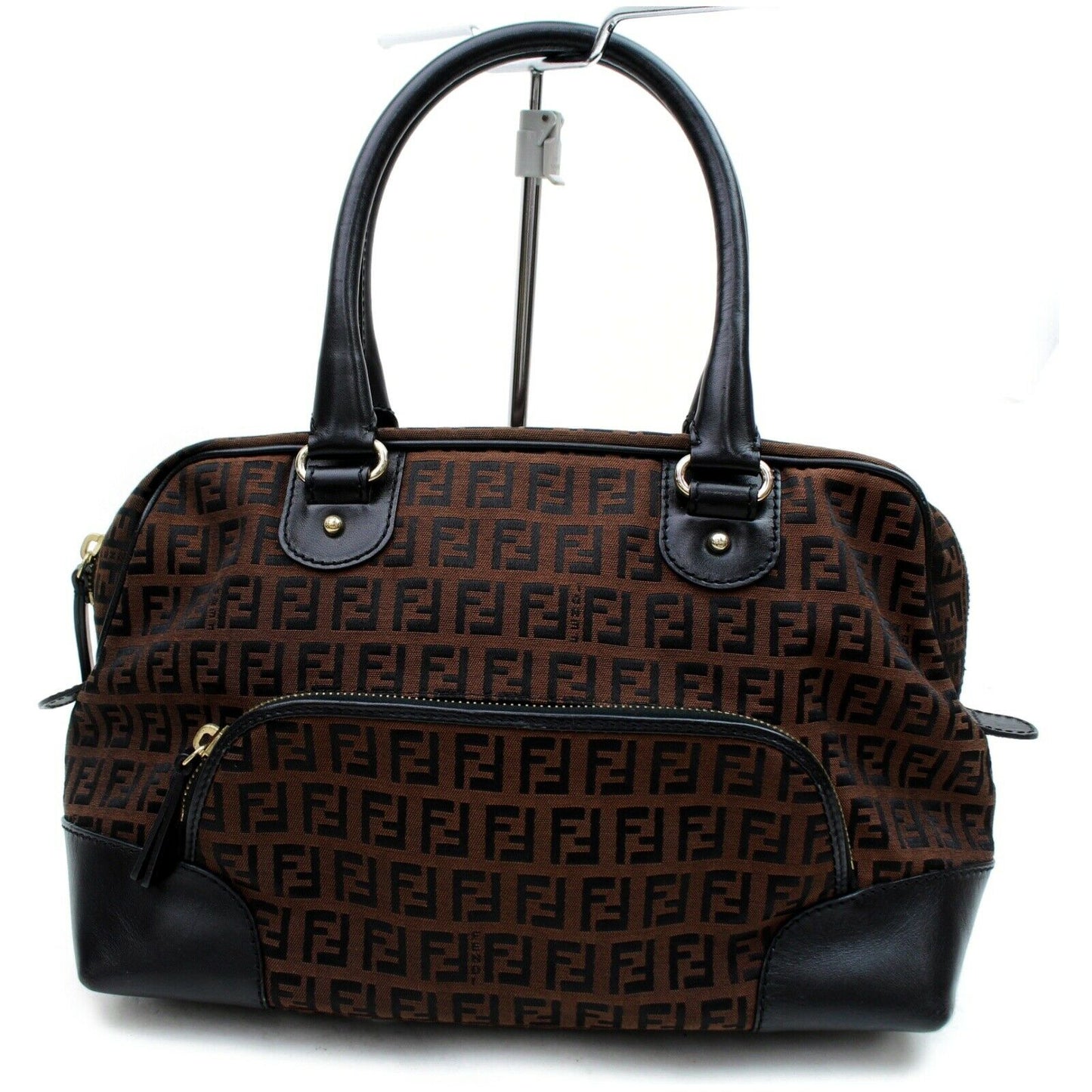 Fendi Hand Bag Brown Zukka Nyron (SHC1- )