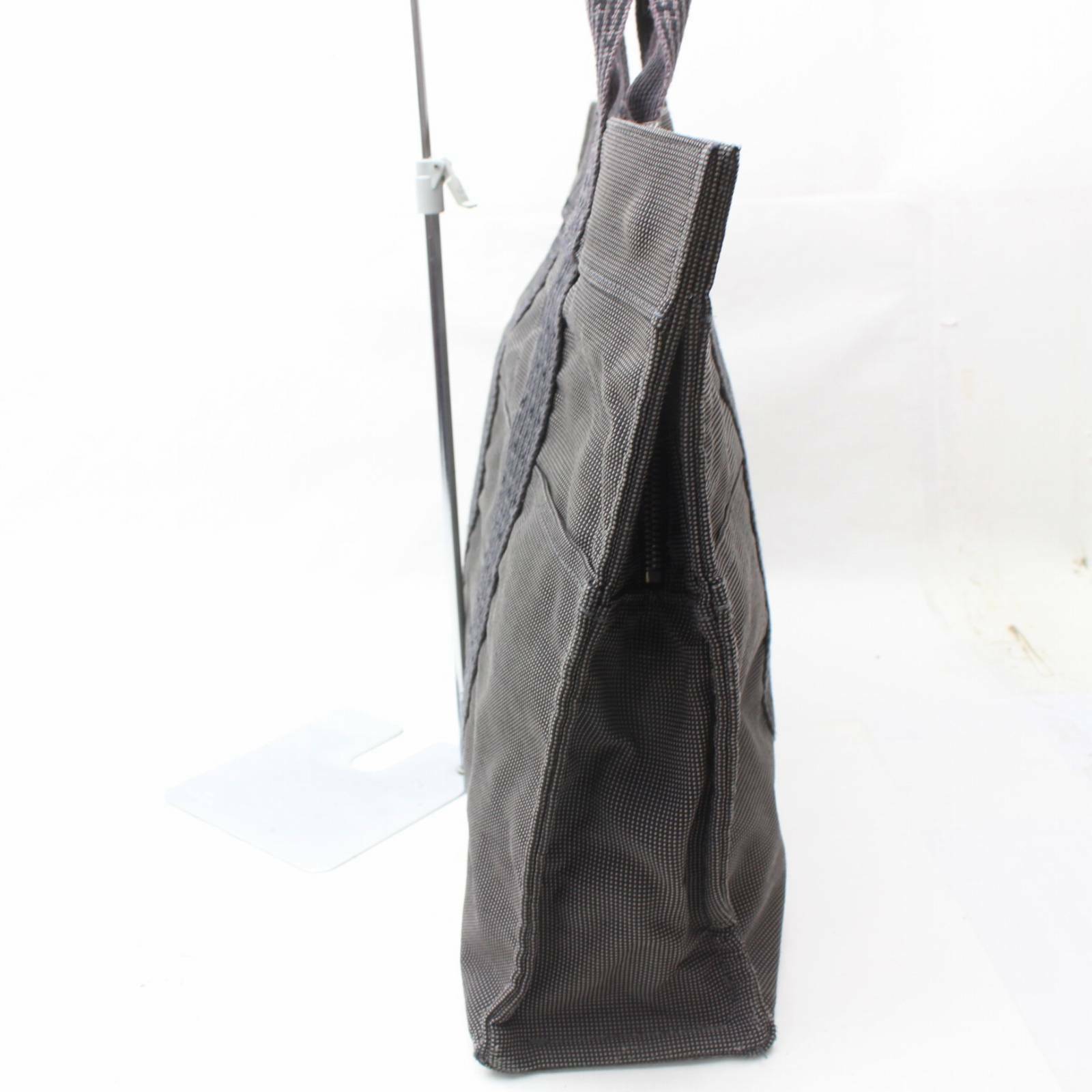 Brand Inspired Luxury Hermes Tote Bag Herline Gray Canvas ( -10102)