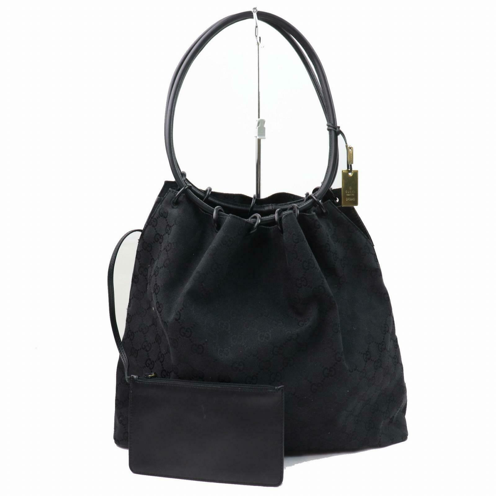 Gucci Black Canvas Tote Style 2