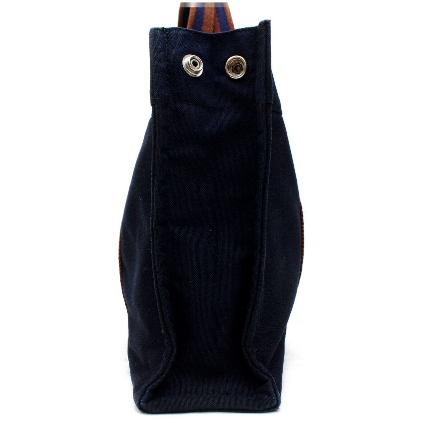 Brand Inspired Luxury Hermes Tote Bag Sac Fool Toepm Navy Blue Canvas ( -10987)