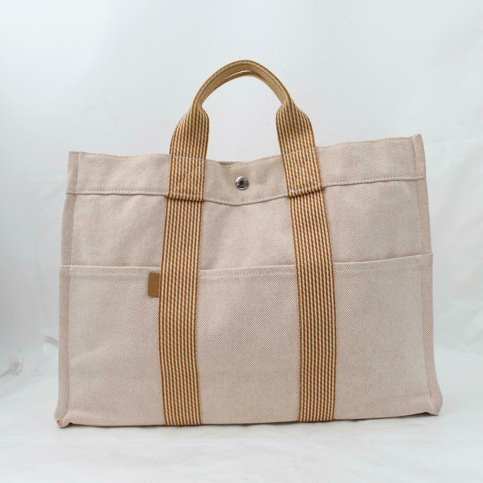 Luxury Hermes Tote Bag New Fourre Tout Tote Beige Canvas ( -16191)