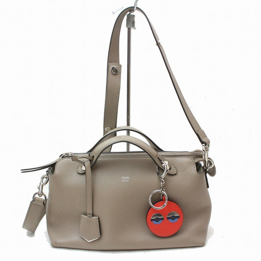 Fendi Hand Bag By The Way Gray Leather (SHC1- )