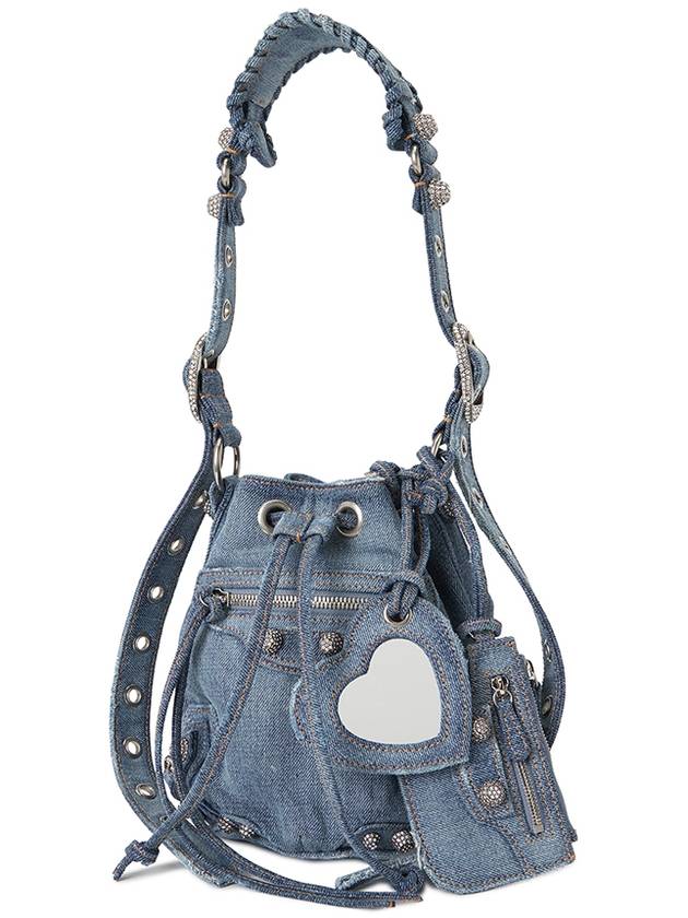 Luxury Balenciaga Trending 2026 Le Cagole XS Bucket Bag Blue