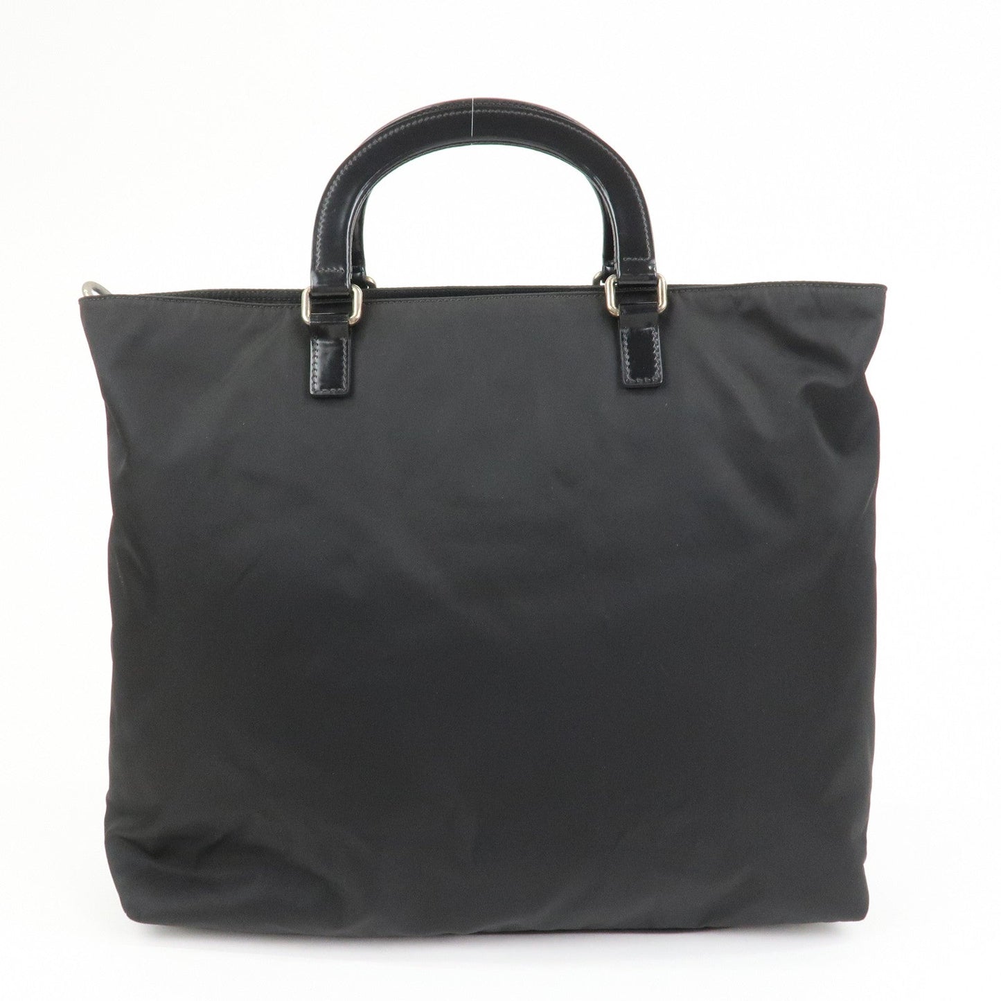PRADA Nylon Patent Leather 2Way Bag Shoulder Bag Black BN1106
