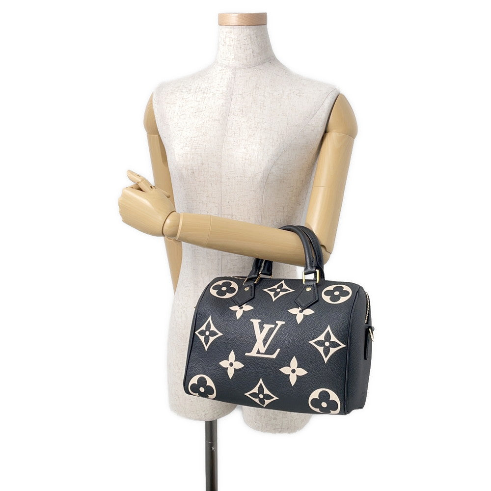 LOUIS VUITTON Speedy Bandouliere RedM58947 Bicolor Monogram Empreinte Leather Size 25