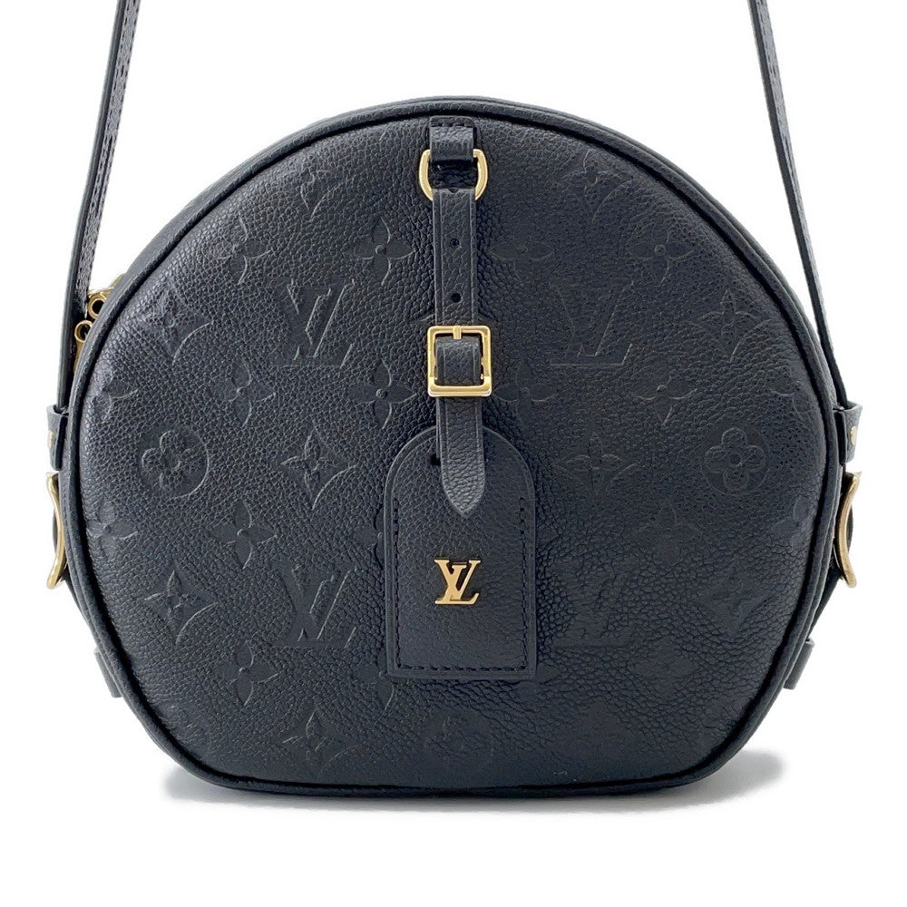 LOUIS VUITTON Boite Chapeau Souple NoirM45649 Monogram Empreinte Leather Size MM