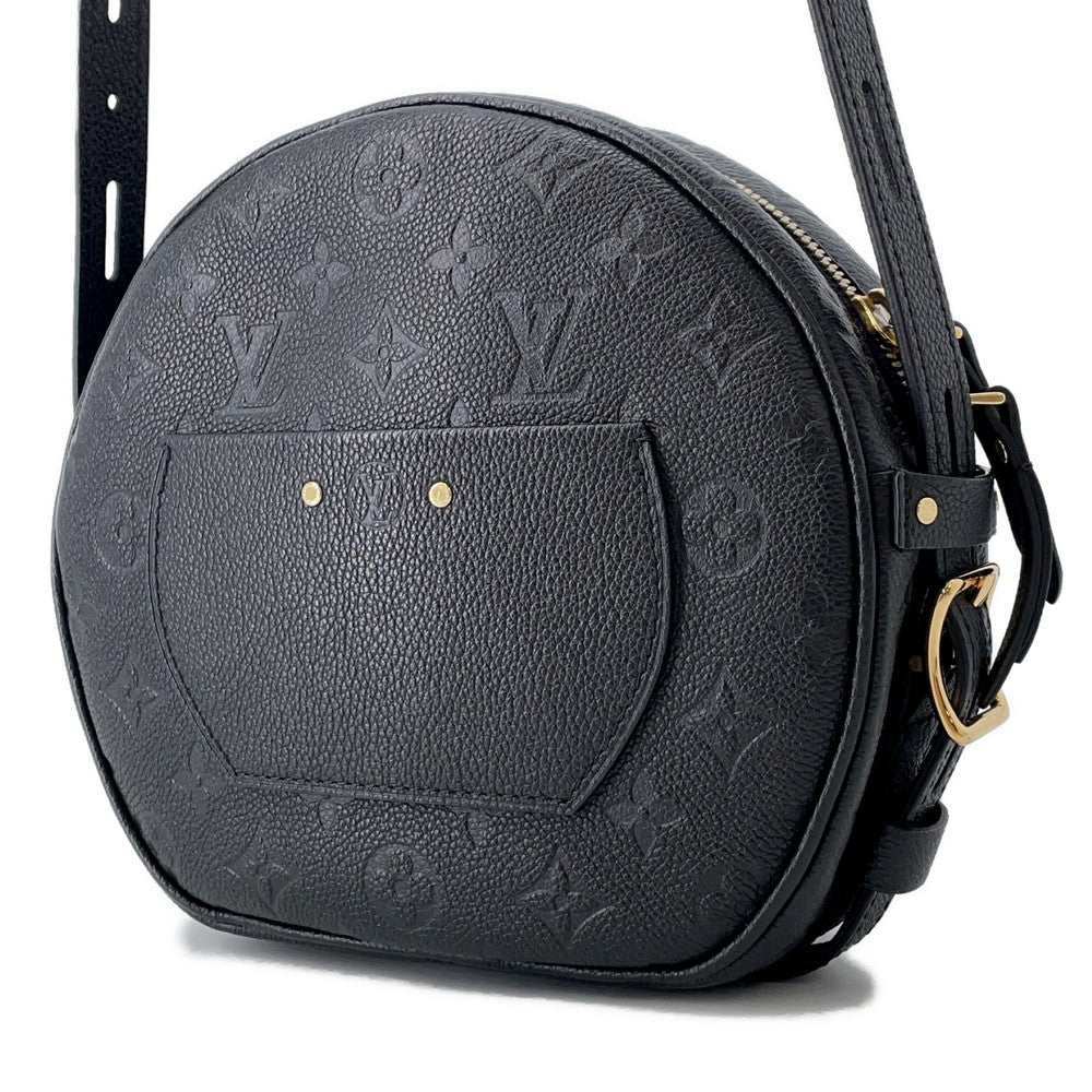LOUIS VUITTON Boite Chapeau Souple NoirM45649 Monogram Empreinte Leather Size MM