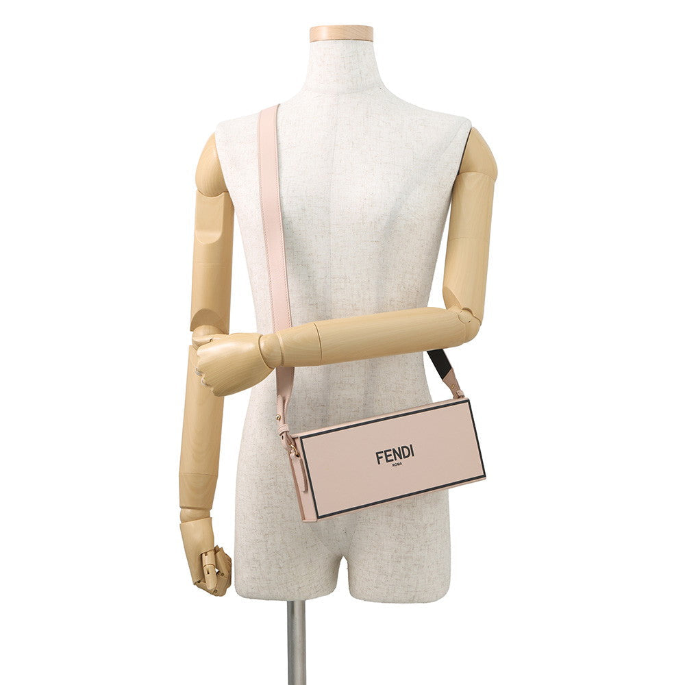 FENDI Box Shoulder Bag Pink8BT340 Leather