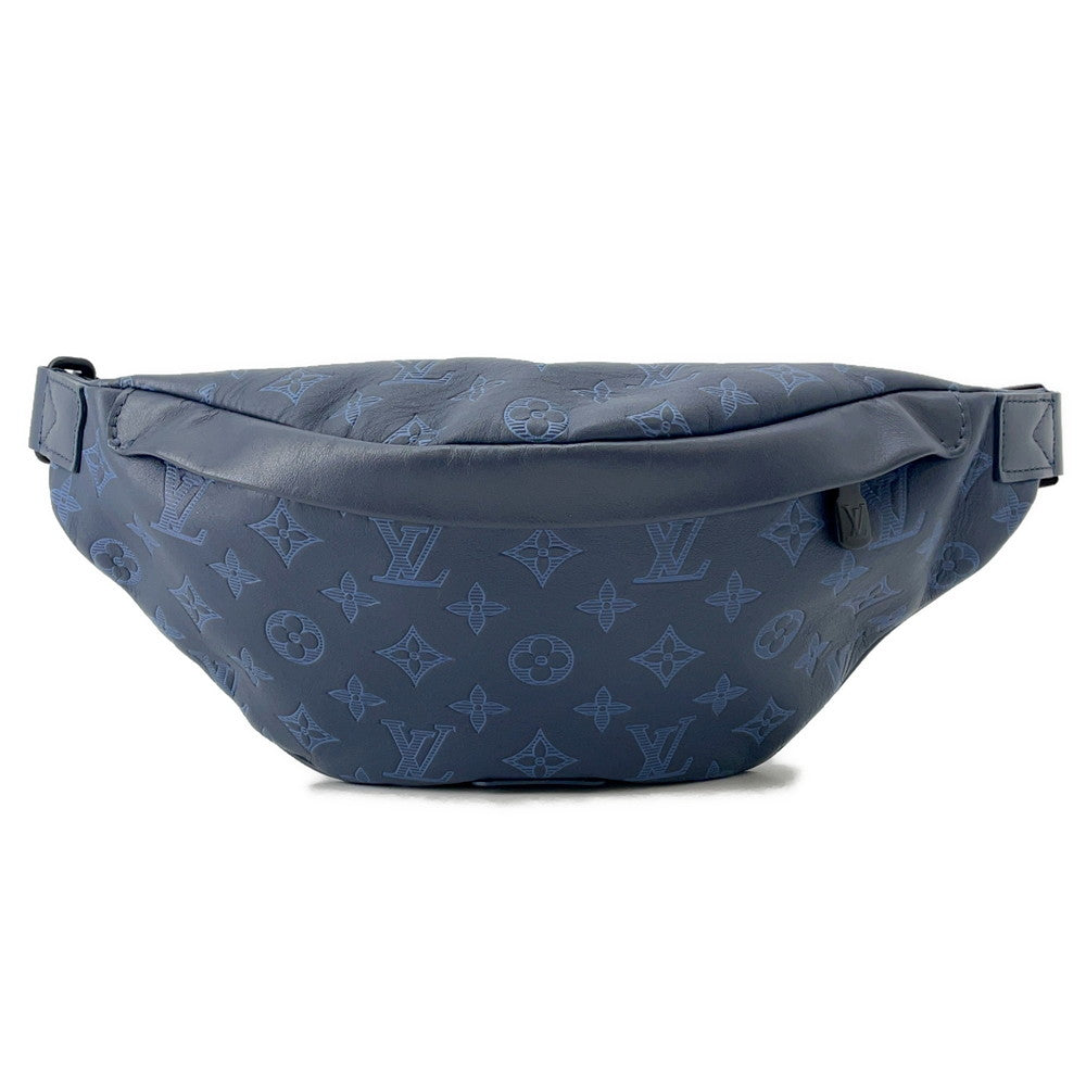 LOUIS VUITTON Discovery?Bumbag Noir/Navy BlueM45729 Monogram Shadow Size PM