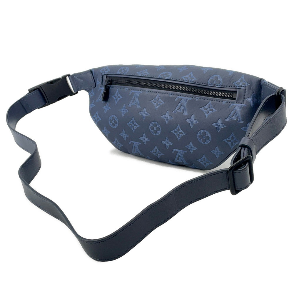 LOUIS VUITTON Discovery?Bumbag Noir/Navy BlueM45729 Monogram Shadow Size PM