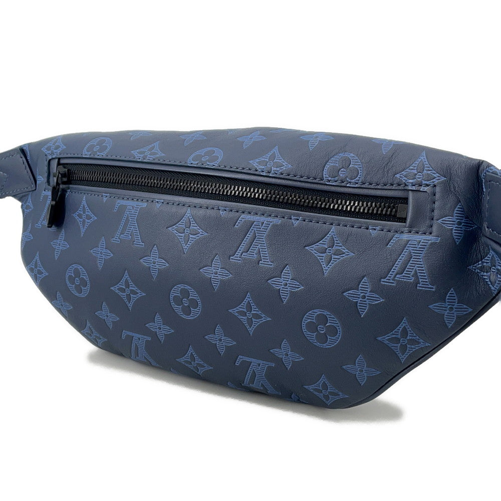 LOUIS VUITTON Discovery?Bumbag Noir/Navy BlueM45729 Monogram Shadow Size PM