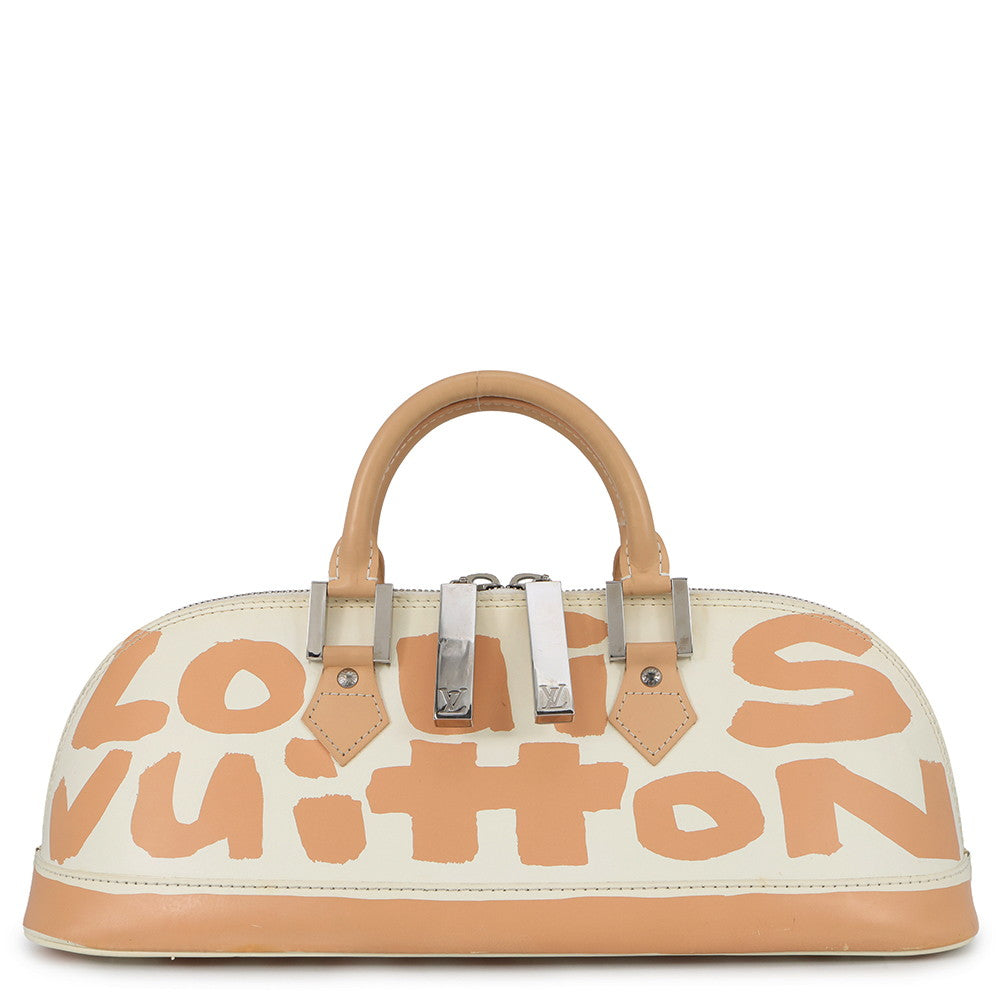 LOUIS VUITTON Alma?Horizontal Beige/WhiteM92176 Monogram?Graffiti
