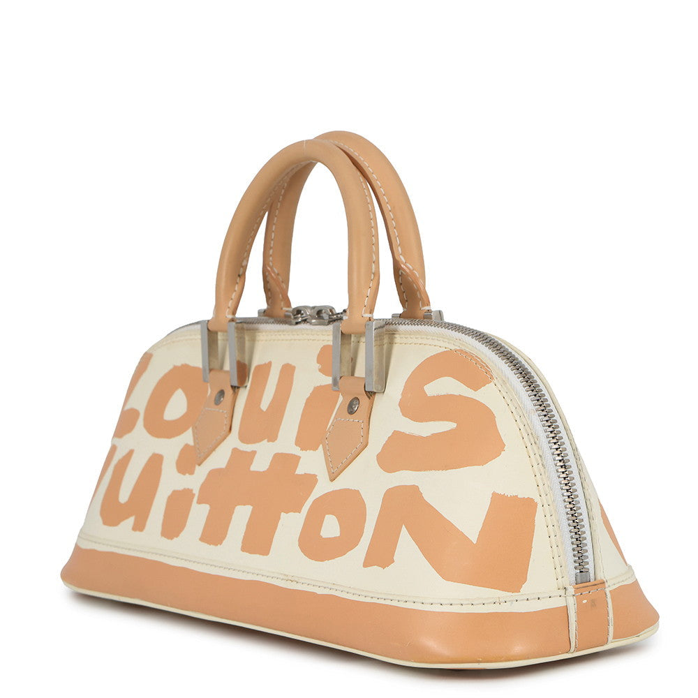 LOUIS VUITTON Alma?Horizontal Beige/WhiteM92176 Monogram?Graffiti