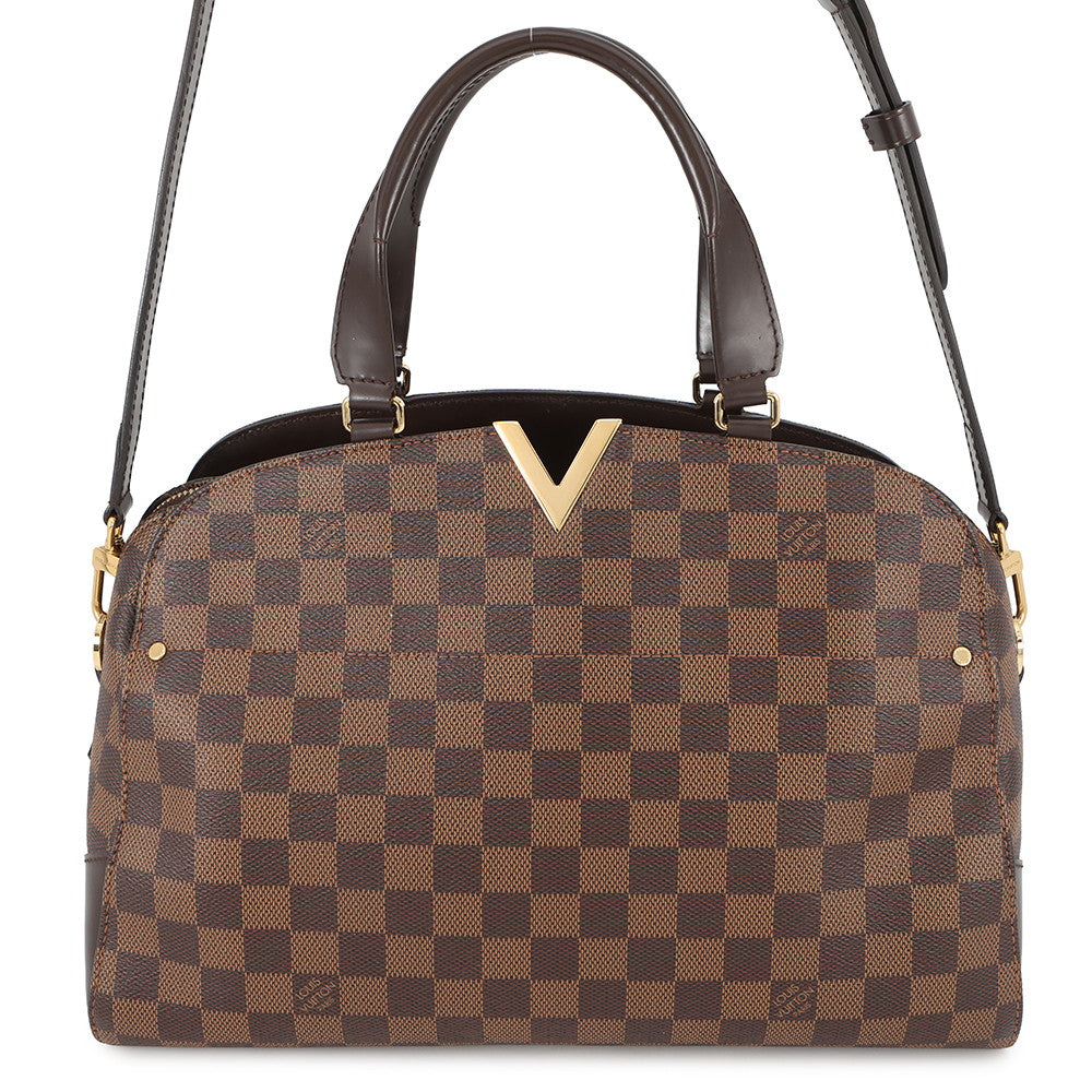 LOUIS VUITTON Kensington Bowling Brown/BeigeN41505 Damier Ebene Canvas