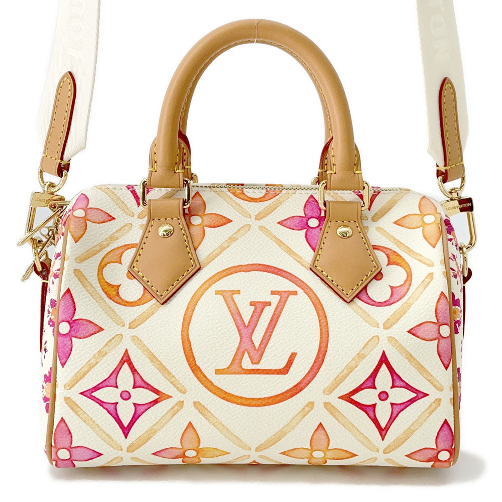LOUIS VUITTON Speedy Bandouliere CoralM11209 Monogram Tile by the Pool Size 20