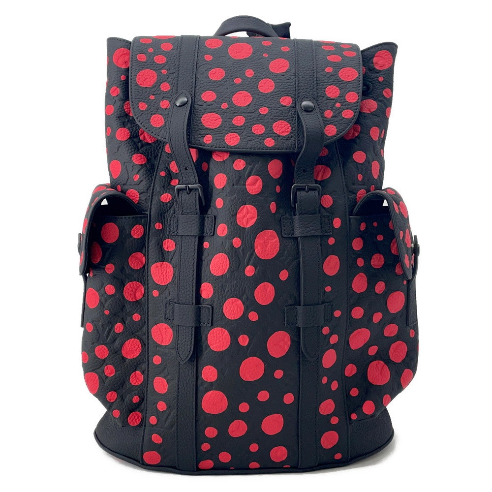 LOUIS VUITTON LVxYK Christopher Yayoi Kusama Noir/RedM21978 Taurillon Monogram Infinity Dot Size MM
