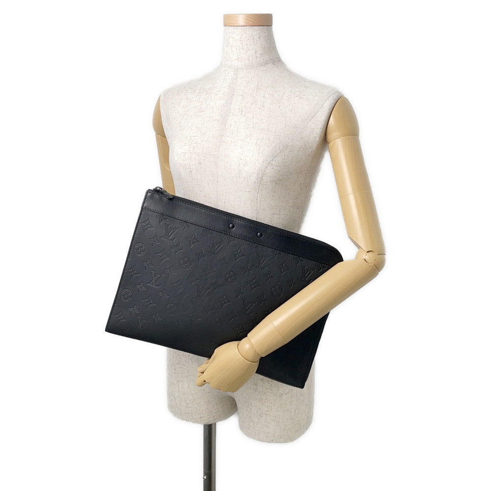 LOUIS VUITTON Clutch Bag NoirM82080 Monogram Shadow
