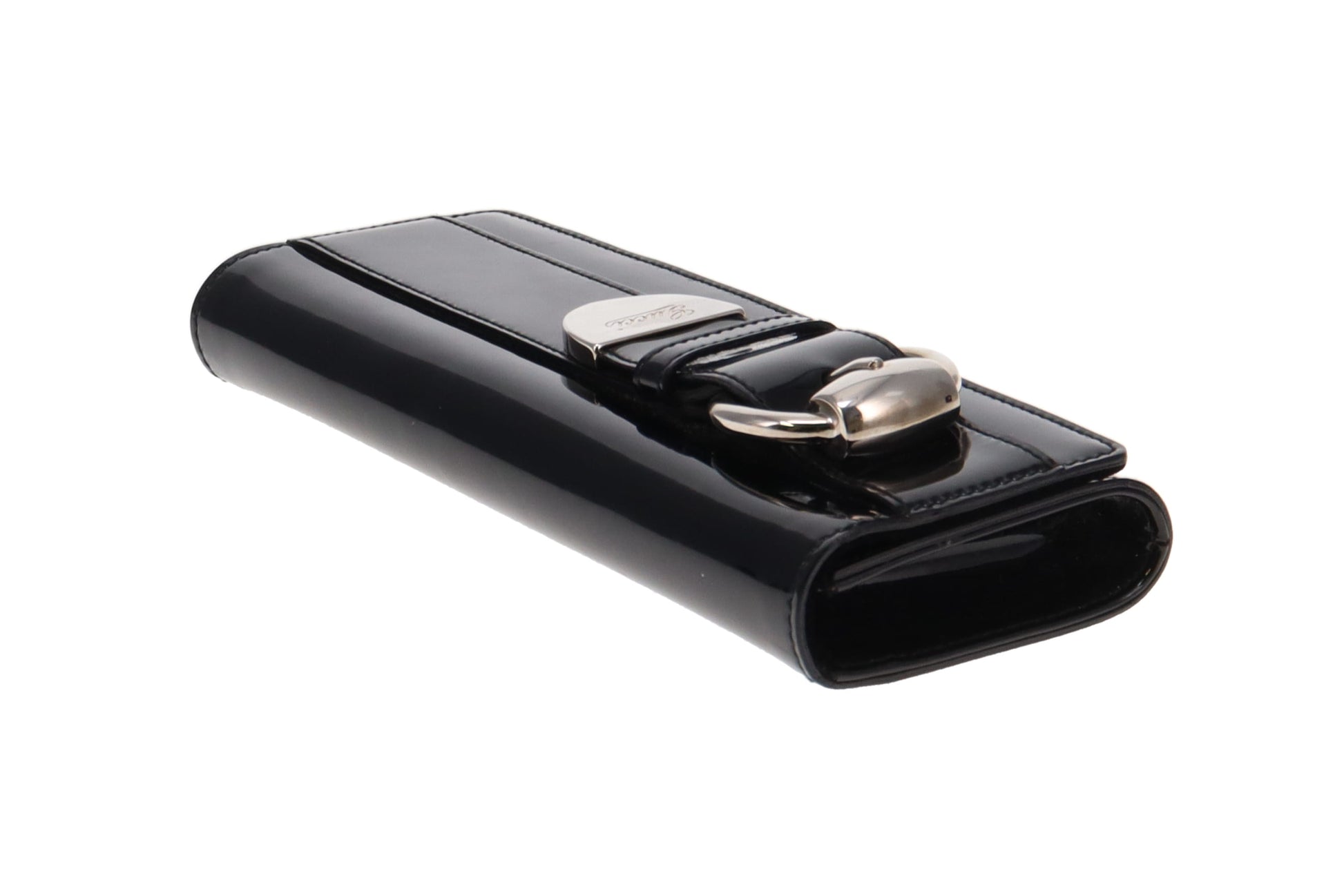 Gucci Black Leather Patent Leather Clutch Style 1