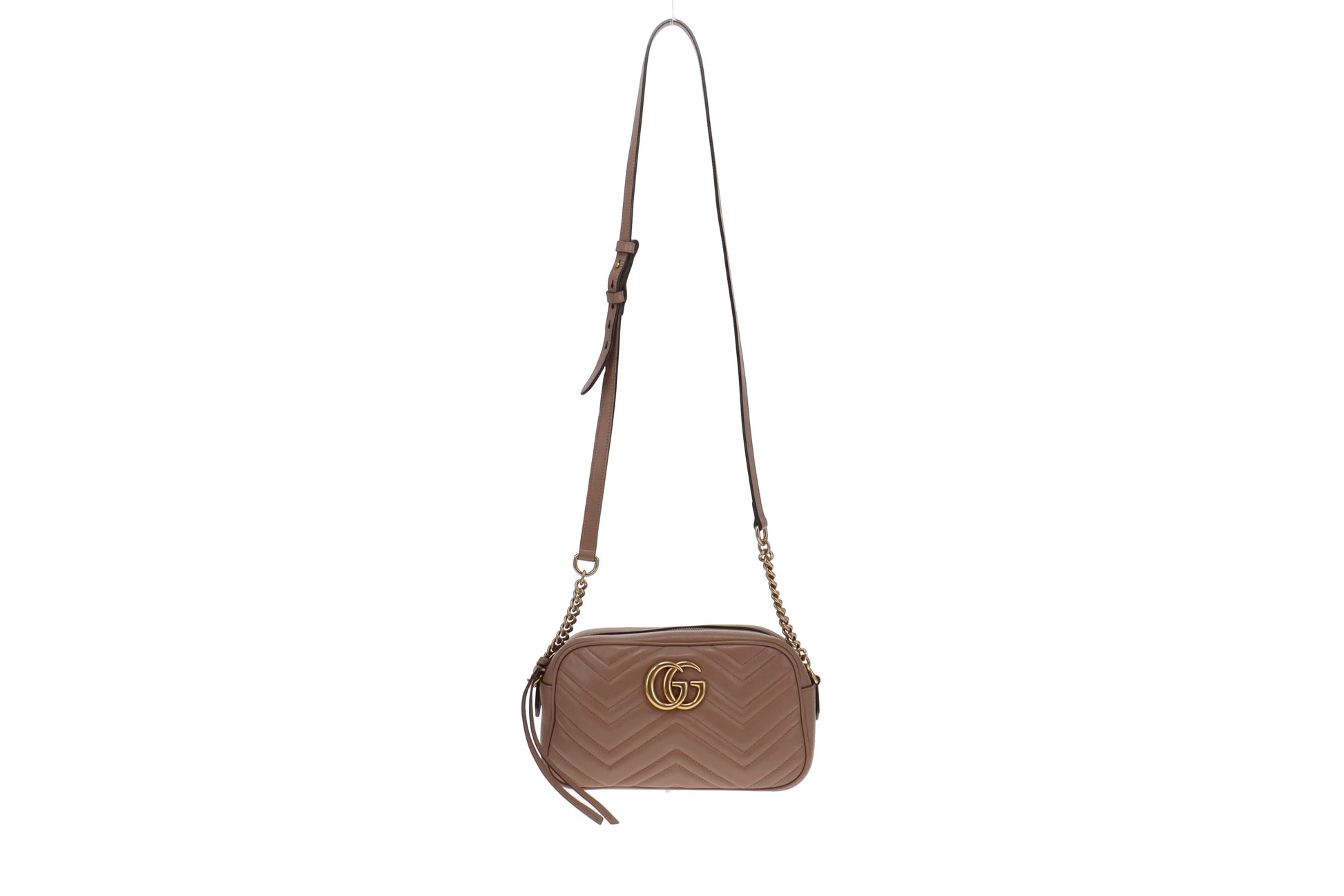 Gucci GG Marmont Pink Leather Crossbody