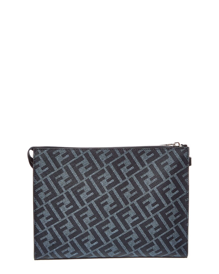 Fendi Ff Leather Pouch