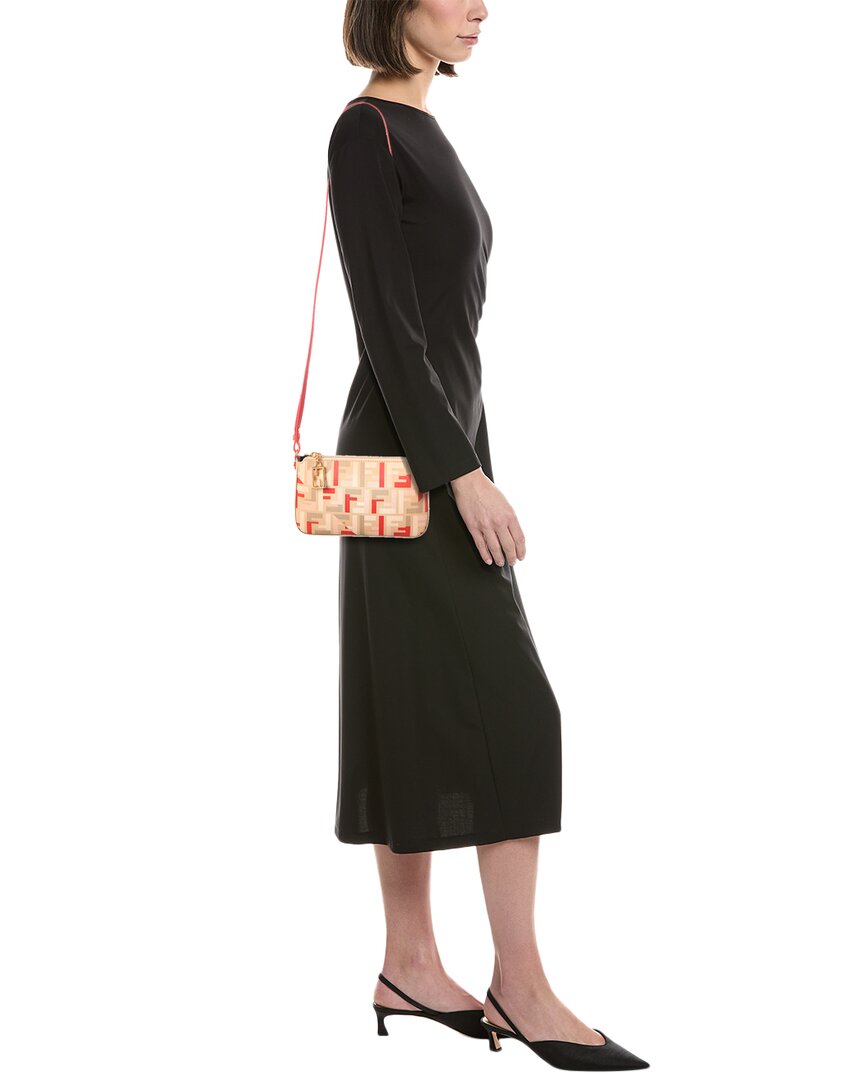 Fendi Baguette Ff Jacquard Pouch
