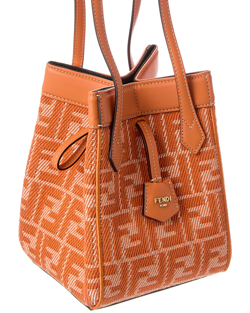 Fendi Origami Mini Ff Jacquard & Leather Shoulder Bag