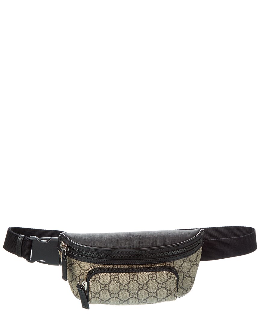 Gucci Large Gg Supreme Canvas & Leather Belt Bag