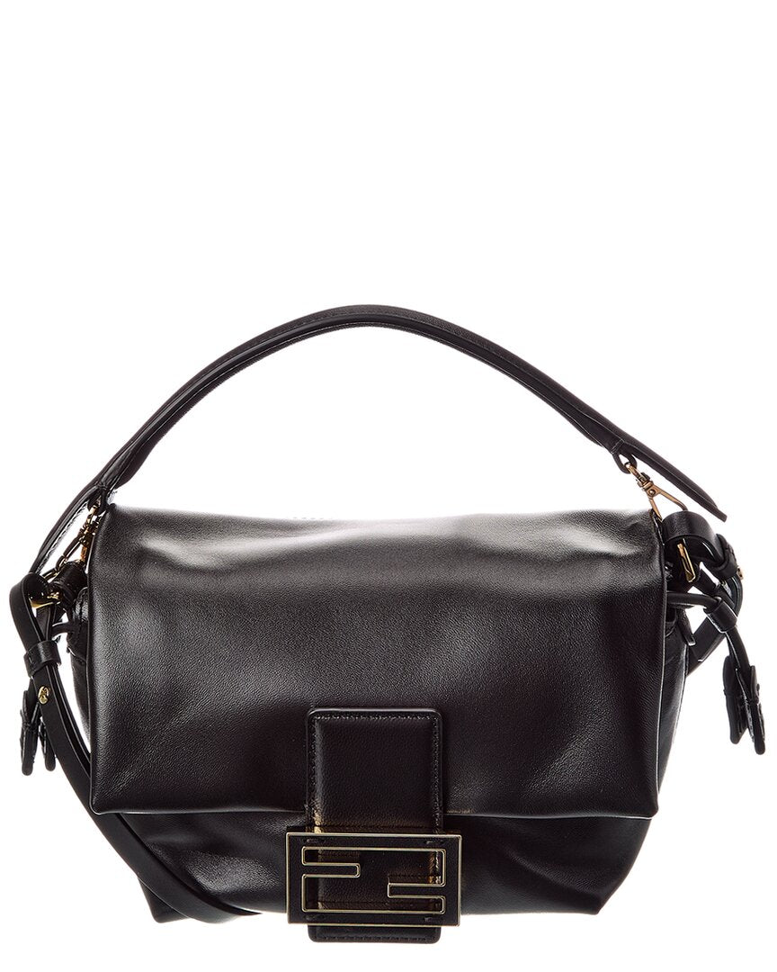 Fendi Mamma Baguette Small Leather Shoulder Bag