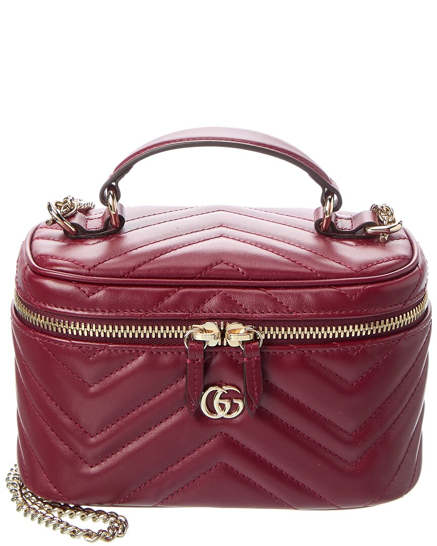 Gucci Gg Marmont Mini Leather Vanity Bag