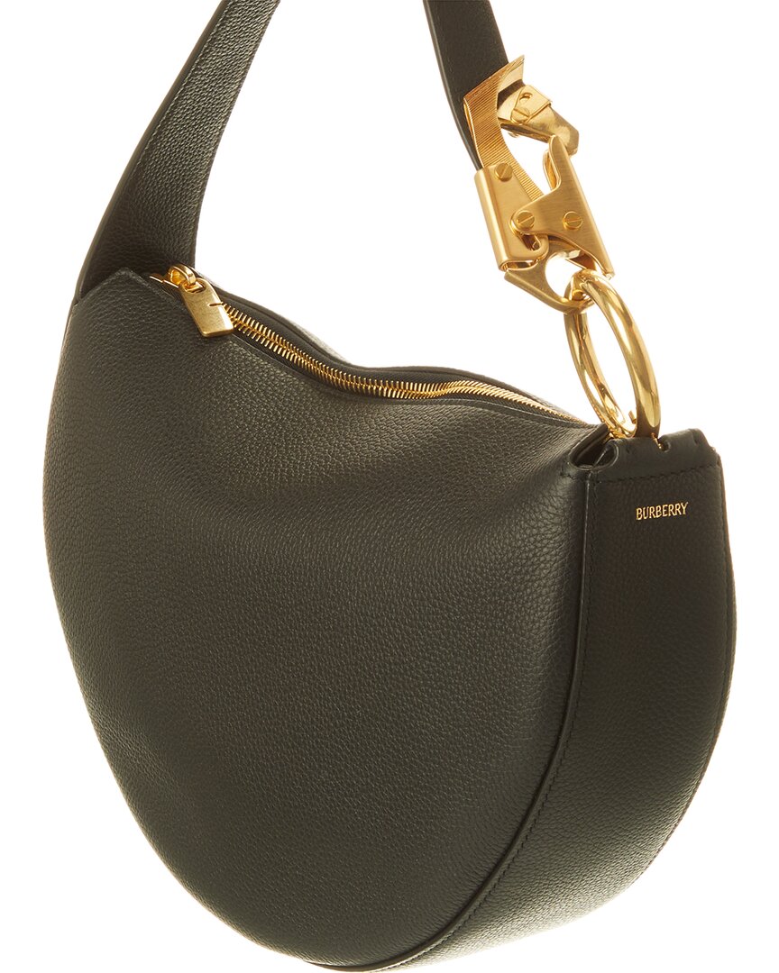 Burberry Knight Arc Leather Hobo Bag