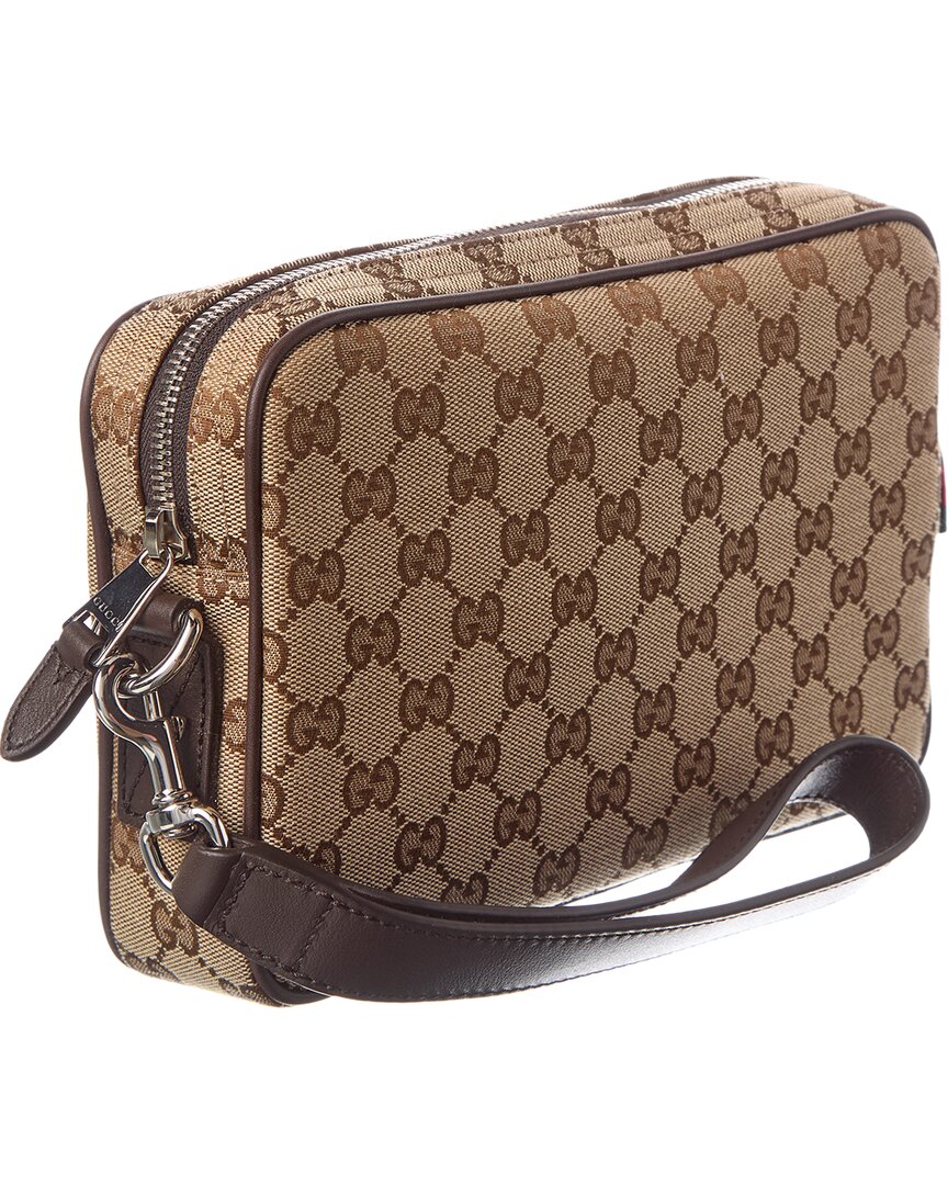 Gucci Small Gg Canvas & Leather Crossbody